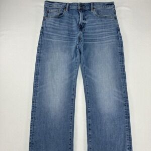 American Eagle Jeans Mens 36x34 Blue Classic Bootcut Stretch Denim Whisker